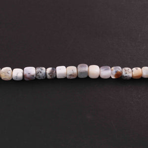 1 Strand Dendrite Opal Faceted Briolettes -Cube Shape Briolettes - 6mmx7mm-8mmx8mm-9 inch BR1976 - Tucson Beads