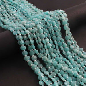 1  Long Strand Amazonite Faceted Briolettes - Cushion Shape Briolettes  7mm -14 Inches BR02652 - Tucson Beads