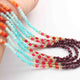 5 Strand AAA Quality Multi Colour Faceted Coin beads Ready To Wear Necklace - Coin Beads 4mm- 16 Inch BRU207 - Tucson Beads