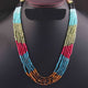 5 Strand AAA Quality Multi Colour Faceted Coin beads Ready To Wear Necklace - Coin Beads 4mm- 16 Inch BRU211 - Tucson Beads