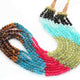 5 Strand AAA Quality Multi Colour Faceted Coin beads Ready To Wear Necklace - Coin Beads 4mm- 16 Inch BRU211 - Tucson Beads