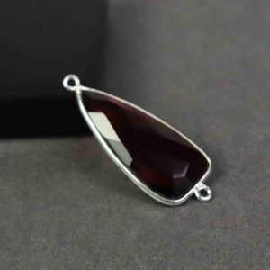 5 Pcs Garnet Faceted 925 Sterling Silver Dagger Shape Double Bail Connector 34mmx13mm- SS064 - Tucson Beads