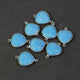 8 Pcs Turquoise Faceted 925 Sterling Silver Heart Shape Double Bail Connector 22mmx16mm- SS256 - Tucson Beads