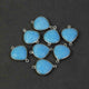 8 Pcs Turquoise Faceted 925 Sterling Silver Heart Shape Double Bail Connector 22mmx16mm- SS256 - Tucson Beads