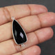 5 Pcs Black Onyx Faceted 925 Sterling Silver Dagger Shape Double Bail Connector 34mmx13mm- SS131 - Tucson Beads