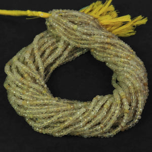 5 Strands Golden Rutile Faceted Rondelles,Round Beads,Gemstone Beads 3mmx4mm 13 Inches RB362 - Tucson Beads