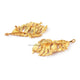 5 Pcs Beautiful Canadian Leaf Bead 24K Gold Plated on Copper - Leaf Pendant 24mmx55mm  GPC0018 - Tucson Beads