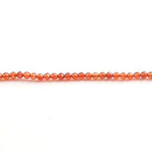 5 Strands Hessonite Faceted Balls - Semi Percious Stone Ball Beads Gemstone Beads - 3mm -13 Inche RB0269 - Tucson Beads