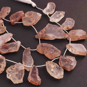 1 Strand Brown Rutile Faceted Briolettes - Assorted Shape Beads 24mmx16mm-48mmx30mm- 9 Inches BR01913 - Tucson Beads