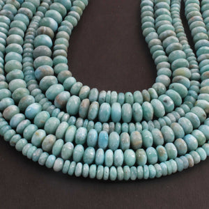 1 Strands Amazonite Smooth Rondelles -  Roundel Beads 6mm-10mm - 14 Inches BR02634 - Tucson Beads