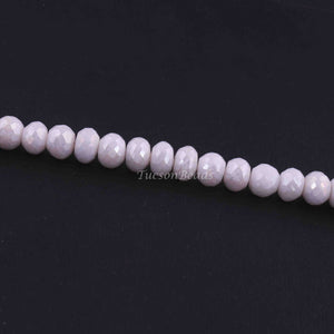 1  Strand White Silverite Faceted Rondelles  - Gemstone Rondelles - 10mm 9 Inches BR1170 - Tucson Beads