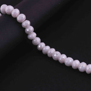 1  Strand White Silverite Faceted Rondelles  - Gemstone Rondelles - 10mm 9 Inches BR1170 - Tucson Beads