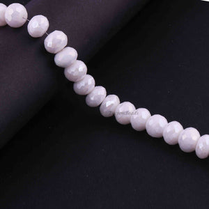 1  Strand White Silverite Faceted Rondelles  - Gemstone Rondelles - 10mm 9 Inches BR1170 - Tucson Beads