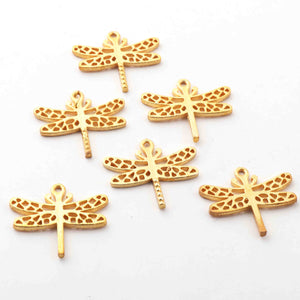 20 Pcs Beautiful butterfly 24K Gold plated on Copper,Great  Single Bail connector jewelry Making BulkLot 22mmx27mm GPC1015 - Tucson Beads