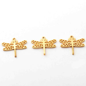 20 Pcs Beautiful butterfly 24K Gold plated on Copper,Great  Single Bail connector jewelry Making BulkLot 22mmx27mm GPC1015 - Tucson Beads