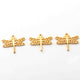 20 Pcs Beautiful butterfly 24K Gold plated on Copper,Great  Single Bail connector jewelry Making BulkLot 22mmx27mm GPC1015 - Tucson Beads