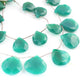 1 Strand Green Onyx  Faceted Heart Briolettes - Heart Shape Briolettes - 21mmx16mm-26mmx22mm - 10.5 inches BR01932 - Tucson Beads