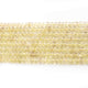 1  Long Strand Lemon Quarts Faceted Roundells -Round Shape Roundells 5mmx6mm-10 Inches BR0782 - Tucson Beads