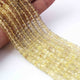 1  Long Strand Lemon Quarts Faceted Roundells -Round Shape Roundells 5mmx6mm-10 Inches BR0782 - Tucson Beads