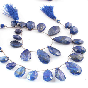 1  Strand Lapis Lazuli Faceted Pear Shape Briolettes - Pear shape Beads - 13mmx9mm-33mmx17mm - 8.5 Inches BR01939 - Tucson Beads