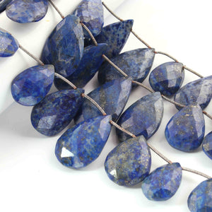 1  Strand Lapis Lazuli Faceted Pear Shape Briolettes - Pear shape Beads - 13mmx9mm-33mmx17mm - 8.5 Inches BR01939 - Tucson Beads