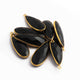 5 Pcs Black Onyx  Faceted 925 Sterling Vermeil Pear Shape Single Bali  Pendant -32mmx11mm SS909 - Tucson Beads