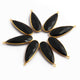 5 Pcs Black Onyx  Faceted 925 Sterling Vermeil Pear Shape Single Bali  Pendant -32mmx11mm SS909 - Tucson Beads