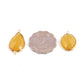 7 Pcs Lemon Quartz Faceted  24k Gold Plated Assorted Shape Pendant/Connector - 30mmx16mm-PC735 - Tucson Beads