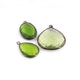 3 Pcs Period & Green Amethyst   Faceted Round Pendant - Oxidized Silver Plated Faceted Assorted Shape Pendant - 30mmx27mm-24mmx16mm PC823 - Tucson Beads