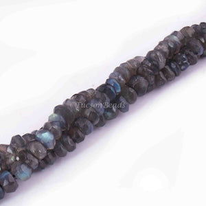 1 Strand Labradorite Faceted Rondelles- Labradorite Rondelles Beads 6mmx3mm 13 inch strand BR1101 - Tucson Beads