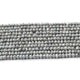 5 Long Strands Gray Moonstone Silver Coated Faceted Rondelles Beads, Round Beads -4mm 13.5  Inches RB021 - Tucson Beads