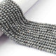 5 Long Strands Gray Moonstone Silver Coated Faceted Rondelles Beads, Round Beads -4mm 13.5  Inches RB021 - Tucson Beads