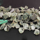 1 Strand Prehnite Quartz Faceted Briolettes - Assorted Shape Briolettes , Jewelry Making Supplies 17mmx12mm-21mmx18mm 12 Inches BR01952 - Tucson Beads