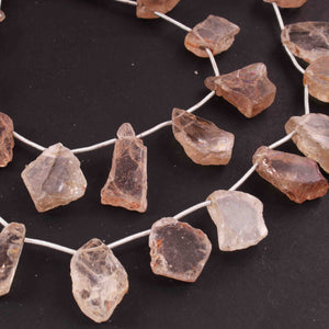 1 Strand Brown Rutile Faceted Briolettes - Assorted Shape Beads 12mmx12mm-20mmx12mm- 9 Inches BR01957 - Tucson Beads