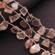 1 Strand Brown Rutile Faceted Briolettes - Assorted Shape Beads 12mmx12mm-20mmx12mm- 9 Inches BR01957 - Tucson Beads