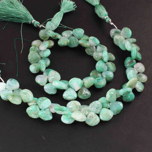 1  Strand Chrysoprase Smooth Briolettes - Heart Shape Briolettes -5mmx6mm-12mmx12mm - 8.5 Inches BR01980 - Tucson Beads