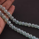 1 Strand Aqua Chalcedony Silver Coated Faceted  Briolettes  - Round Shape Rondelles Beads  7mm  8.5 Inches BR3863 - Tucson Beads