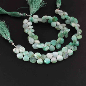 1 Strand Chrysoprase Smooth Briolettes - Heart Shape Briolettes -7mmx17mm-10mmx11mm - 8.5 Inches BR01979 - Tucson Beads