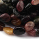 1 Strand Multi Tourmaline Smooth Briolettes  - Assorted Shape Briolettes  25mmx13mm-17mmx14mm - 17 Inches BR0108 - Tucson Beads