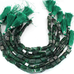 1 Strand Emerald Faceted Briolettes- Tumble Nuggets Faceted Beads 6mmx6mm-11mmx8mm- 8 Inch BR01982 - Tucson Beads