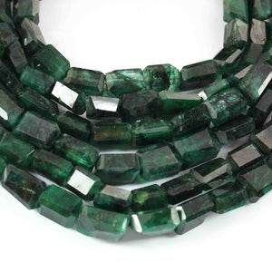 1 Strand Emerald Faceted Briolettes- Tumble Nuggets Faceted Beads 6mmx6mm-11mmx8mm- 8 Inch BR01982 - Tucson Beads