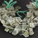 1 Strand Prehnite Faceted Briolettes - Assorted Shape Briolettes , Jewelry Making Supplies - 16mmx15mm-37mmx13mm - 11 Inches BR01975 - Tucson Beads