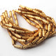 10 Strands AAA Quality Gold Plated Designer Copper Tube Beads,Pipe Beads Jewelry Making Supplies, 5mmx14mm,8 inches Bulk Lot GPC246 - Tucson Beads