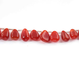 1 Strand  Carnelian Smooth Briolettes -Pear Briolettes 9mmx7mm-13mmx9mm 8 Inches BR522 - Tucson Beads