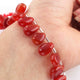 1 Strand  Carnelian Smooth Briolettes -Pear Briolettes 9mmx7mm-13mmx9mm 8 Inches BR522 - Tucson Beads