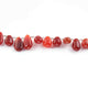 1 Strand Shaded Carnelian Smooth Briolettes -Pear Briolettes  9mmx9mm-15mmx8mm 8 Inches BR540 - Tucson Beads