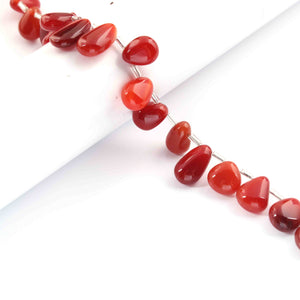 1 Strand Shaded Carnelian Smooth Briolettes -Pear Briolettes  9mmx9mm-15mmx8mm 8 Inches BR540 - Tucson Beads