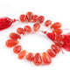 1 Strand  Carnelian Smooth Briolettes -Pear Briolettes  12mmx9mm-19mmx10mm 8 Inches BR594 - Tucson Beads