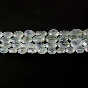 1 Strand Aquamarine Faceted Oval Shape Briolettes-  Aquamarine 10mmx7mm-13mm-10mm 14 Inch BR3138 - Tucson Beads