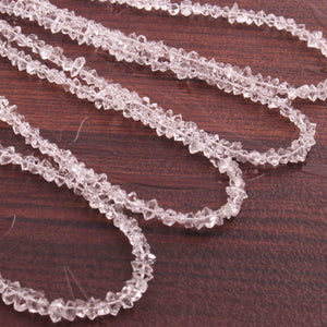 1 Strand AAA Clear White Herkimer Diamond Quartz Nuggets Big Size - 4mm-7mm Center Drilled Beads - Herkimer Rough Stone BR01219 - Tucson Beads